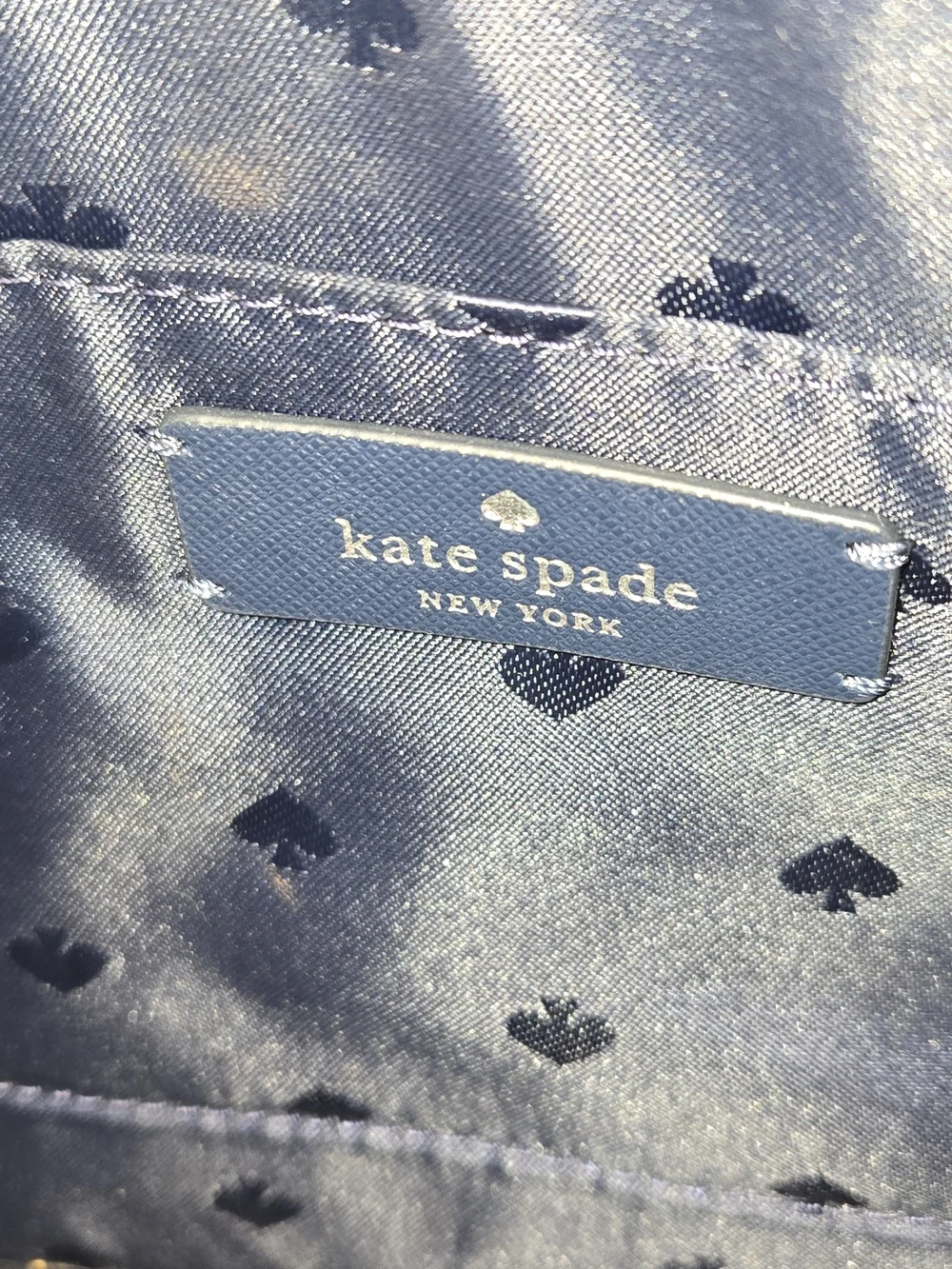 kate spade Dark Denim and Cream Crossbody Bag/ Pouch EUC - Picture 11 of 14